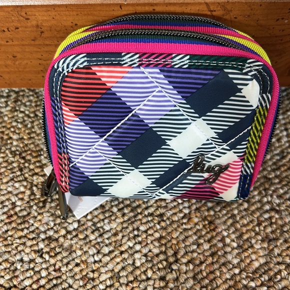 Lug Splits wallet in Playful Plaid - Picture 2 of 2